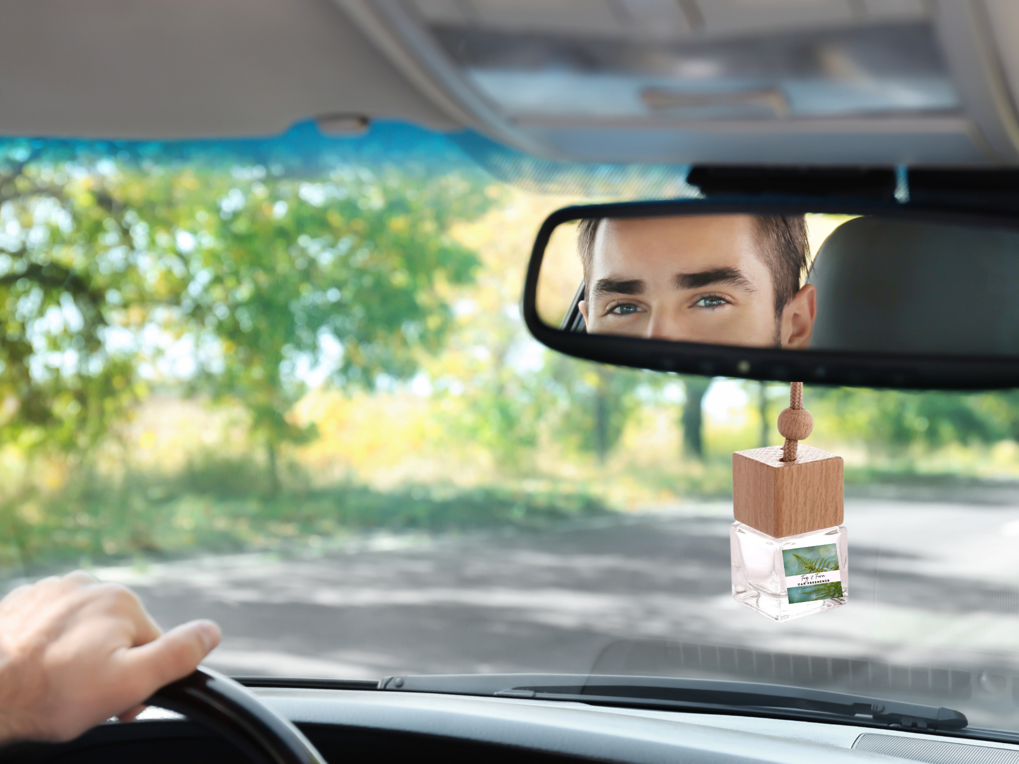 Clean & Fresh Hanging Car Freshener Collection – Crisp Linen, Cotton & Ocean Breeze Aromas
