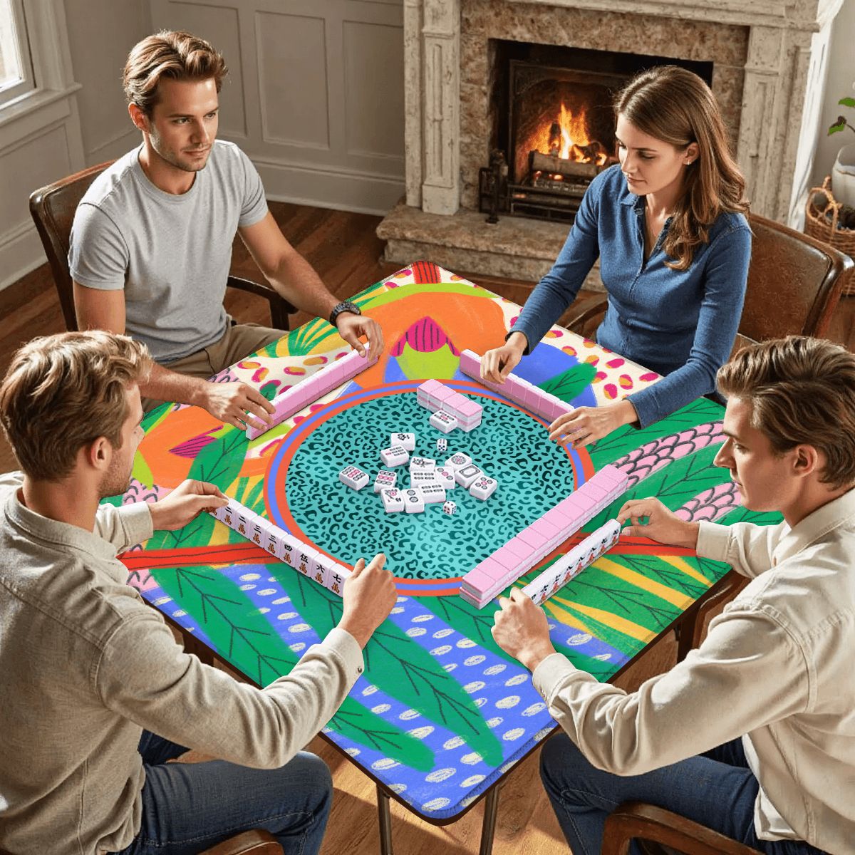 Caribbean Lagoon Mahjong Mat