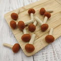 Honey mushrooms, play food, salad bar