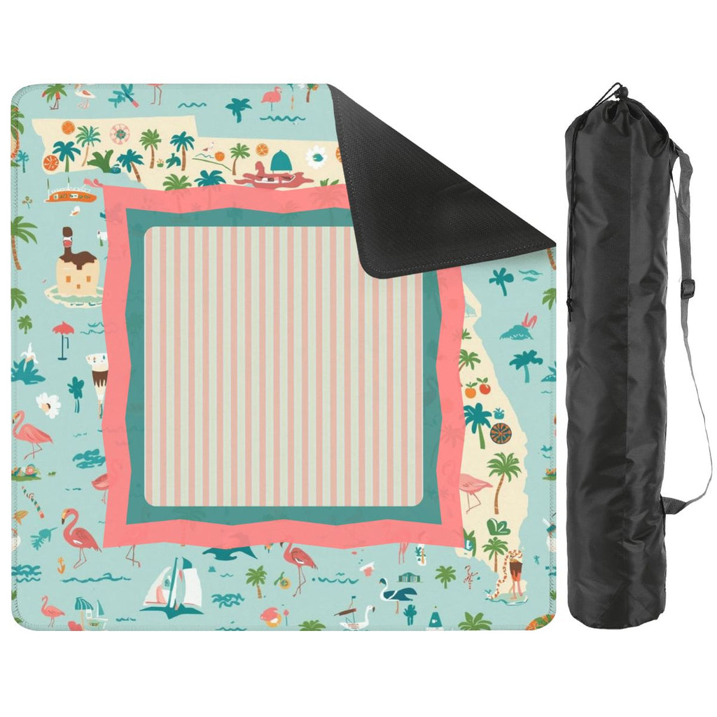 State Of Florida Whimsical Mini Mahjong Mat