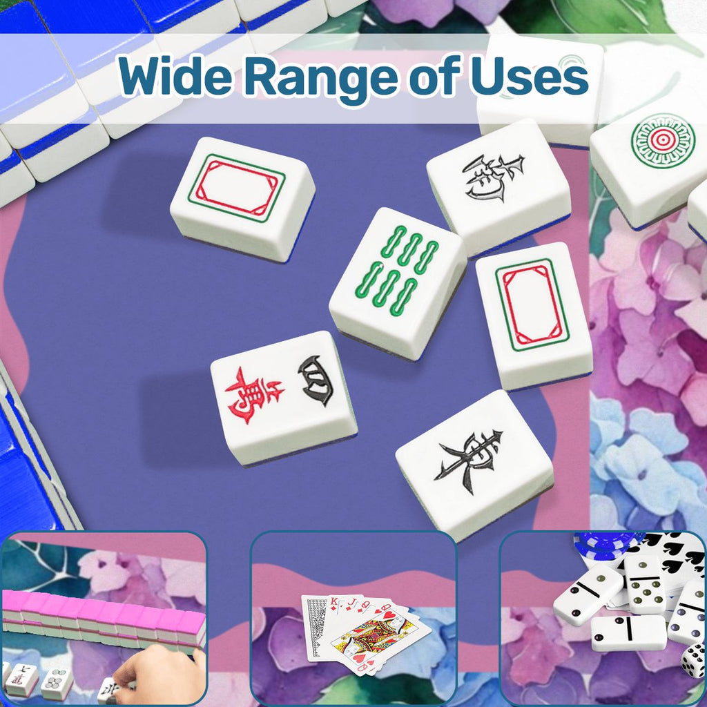 Watercolor Blooming Hydrangeas Scalloped Mahjong Mat