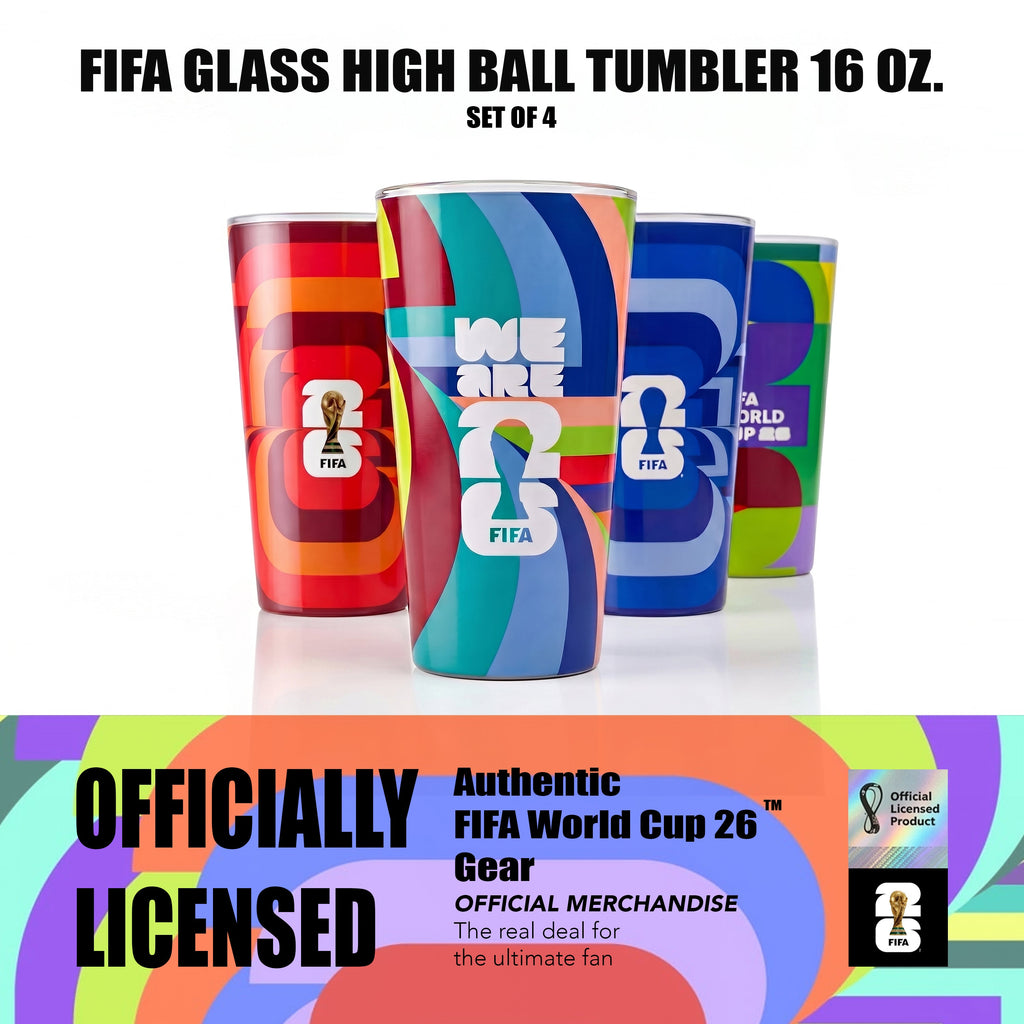 Official FIFA World Cup 2026 Edition 17 Oz Glass Tumblers