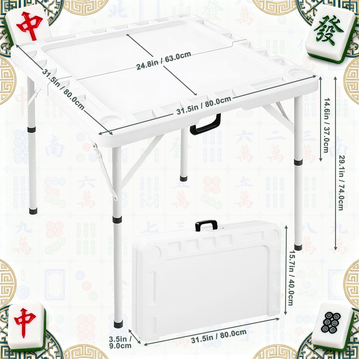 New York City Vibes Mini Mahj Mat And Foldable Mahjong Table
