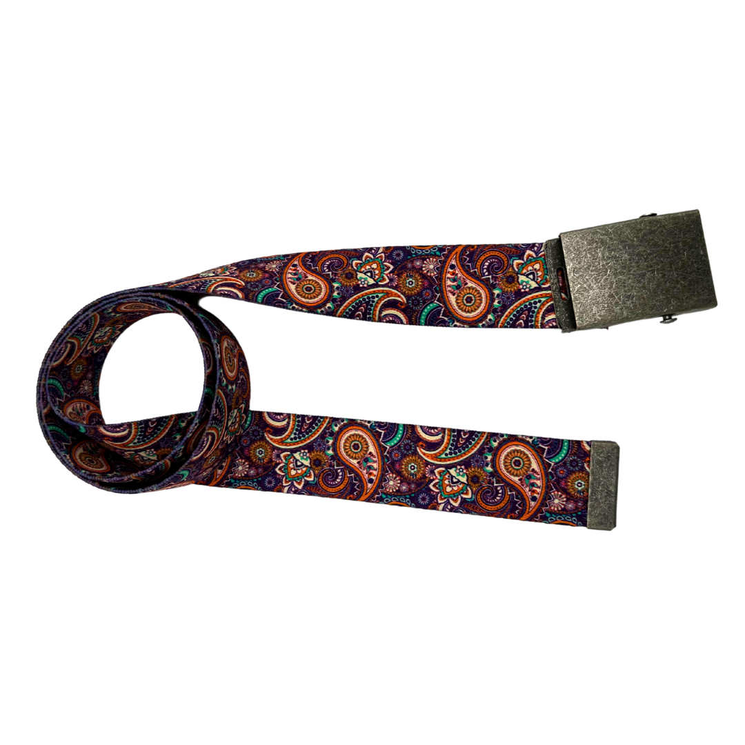 1.5" Purple Paisley Belt