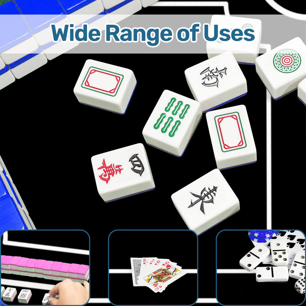 Plain And Simple Minimalist Black Mahjong Mat