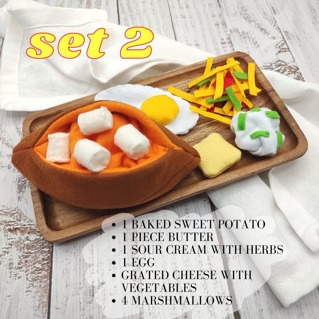 Baked sweet potato plush toy Pretend play food