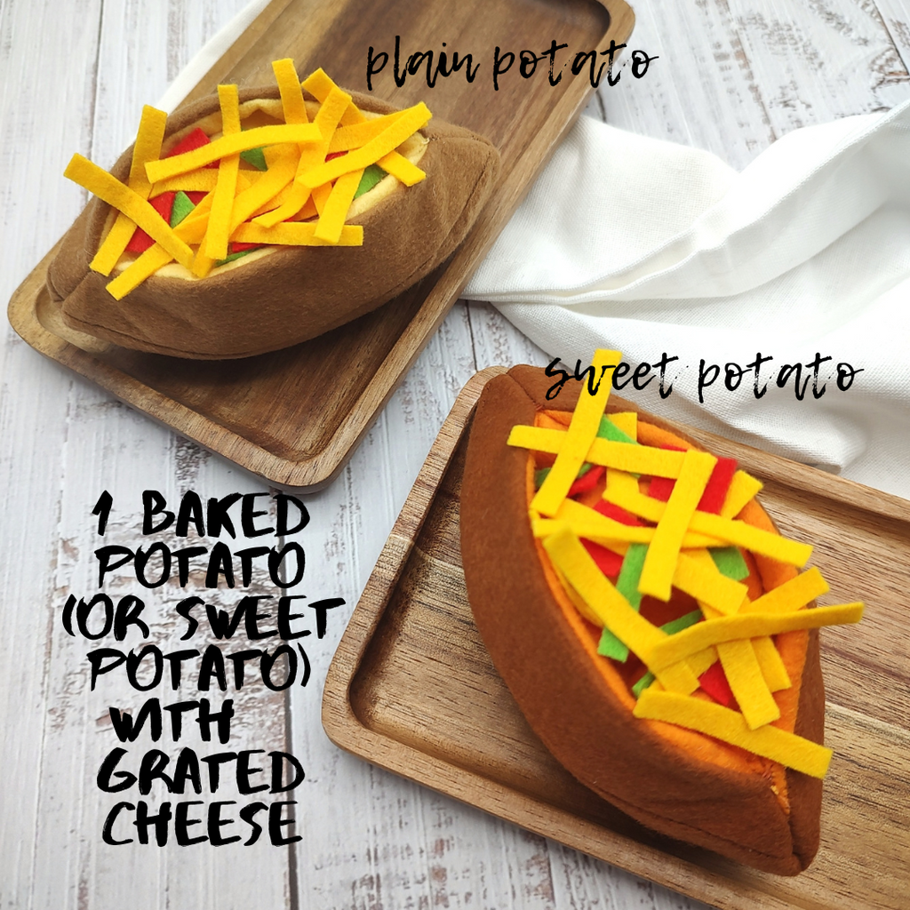Baked sweet potato plush toy Pretend play food