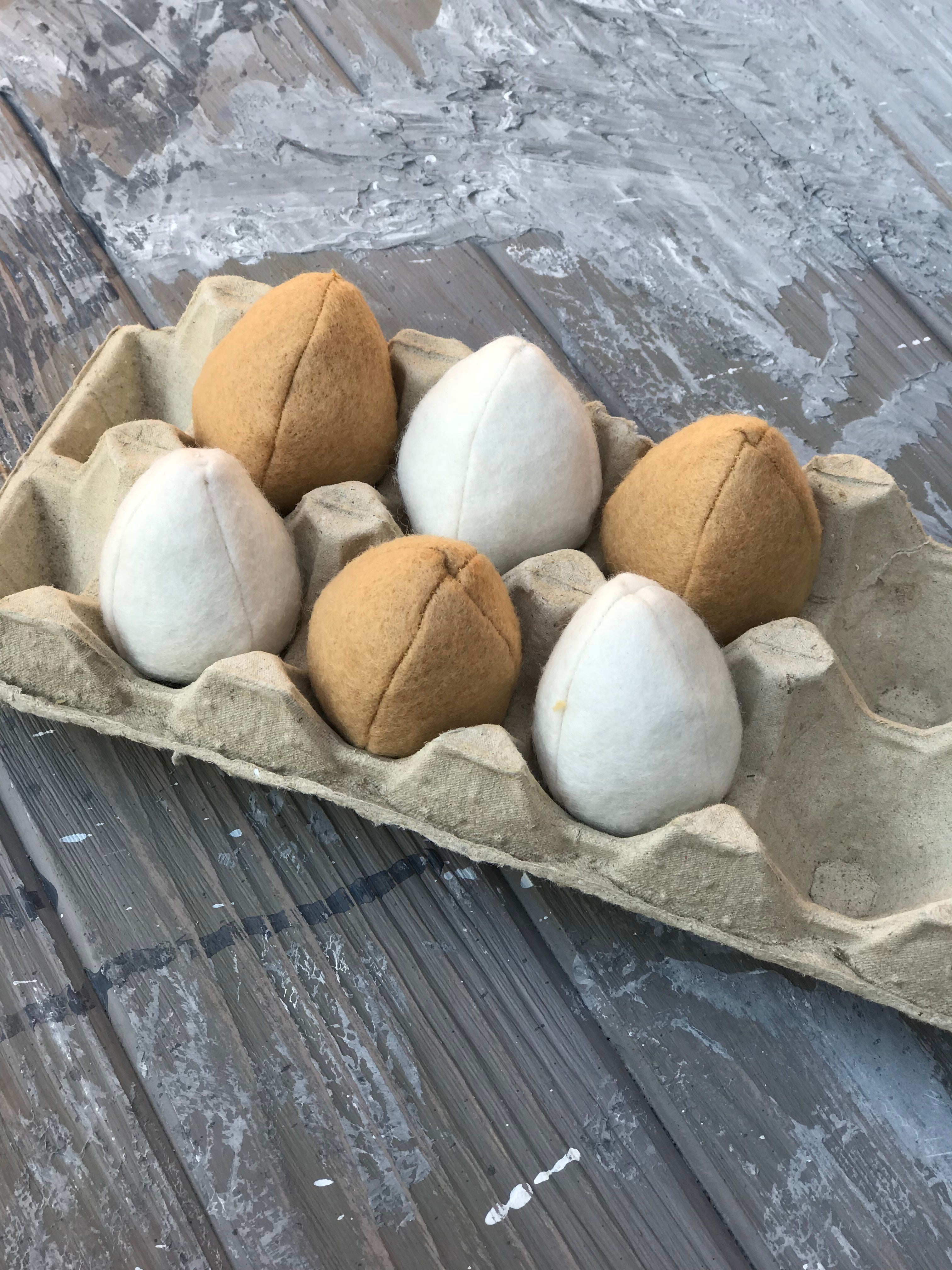 Egg plush toy Pretend play food