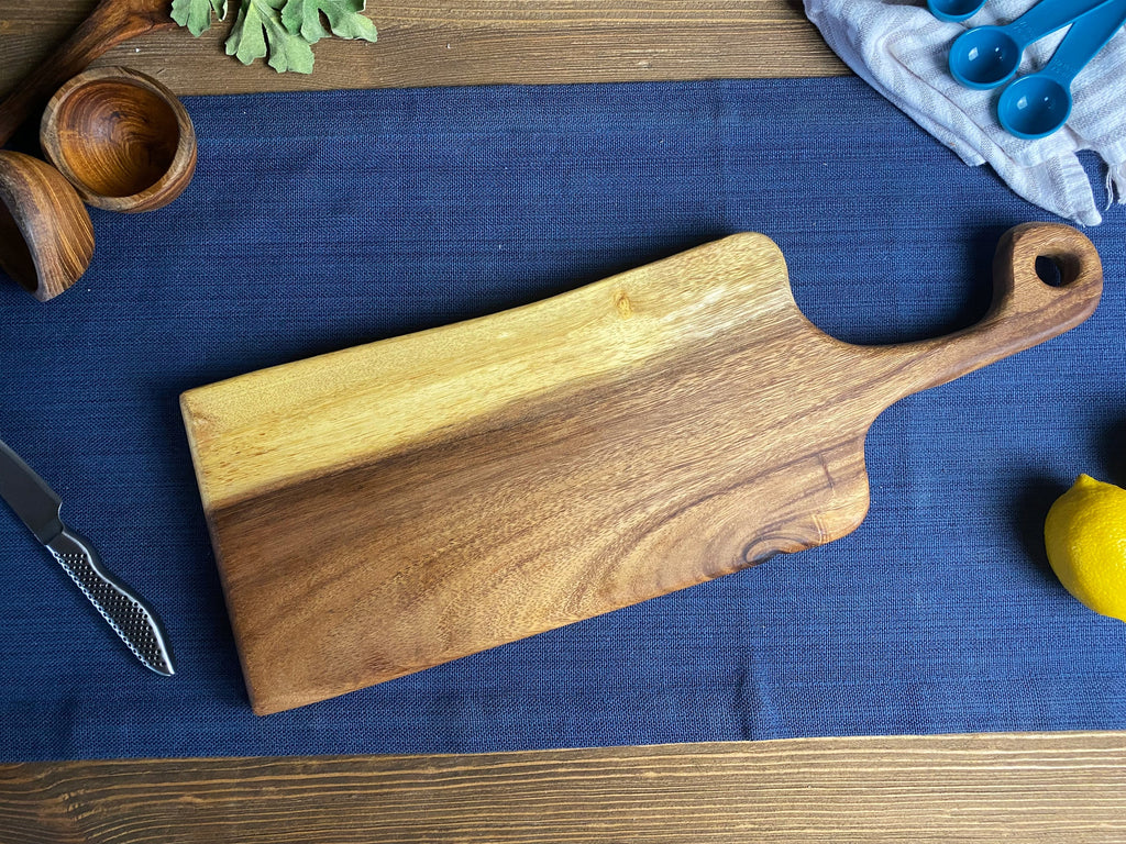 Medium Live Edge Handled Bread Board