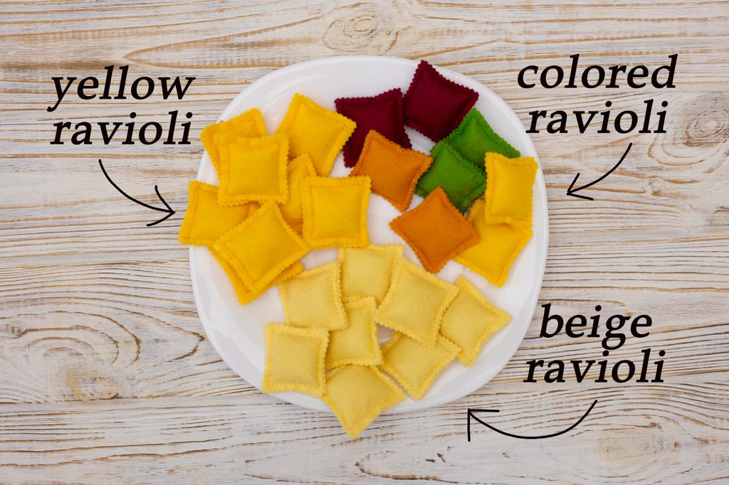 Pasta set plush toy Pretend play food