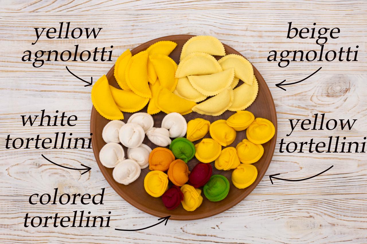 Pasta set plush toy Pretend play food