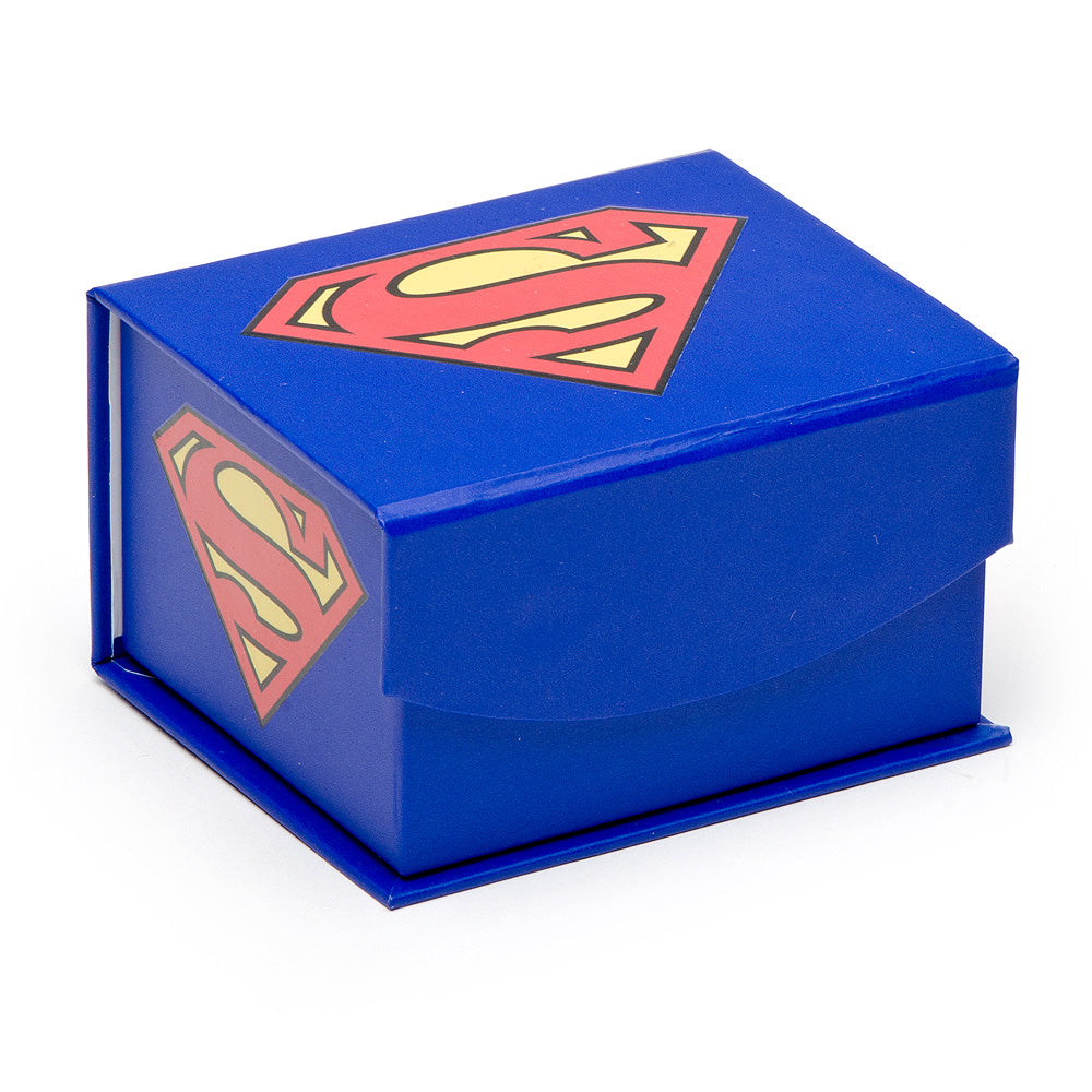 DC Superman Stainless Steel Carbon Fiber Cufflinks