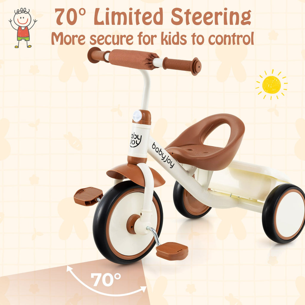Toddler Tricycle Kids Trike with Adjustable Seat and