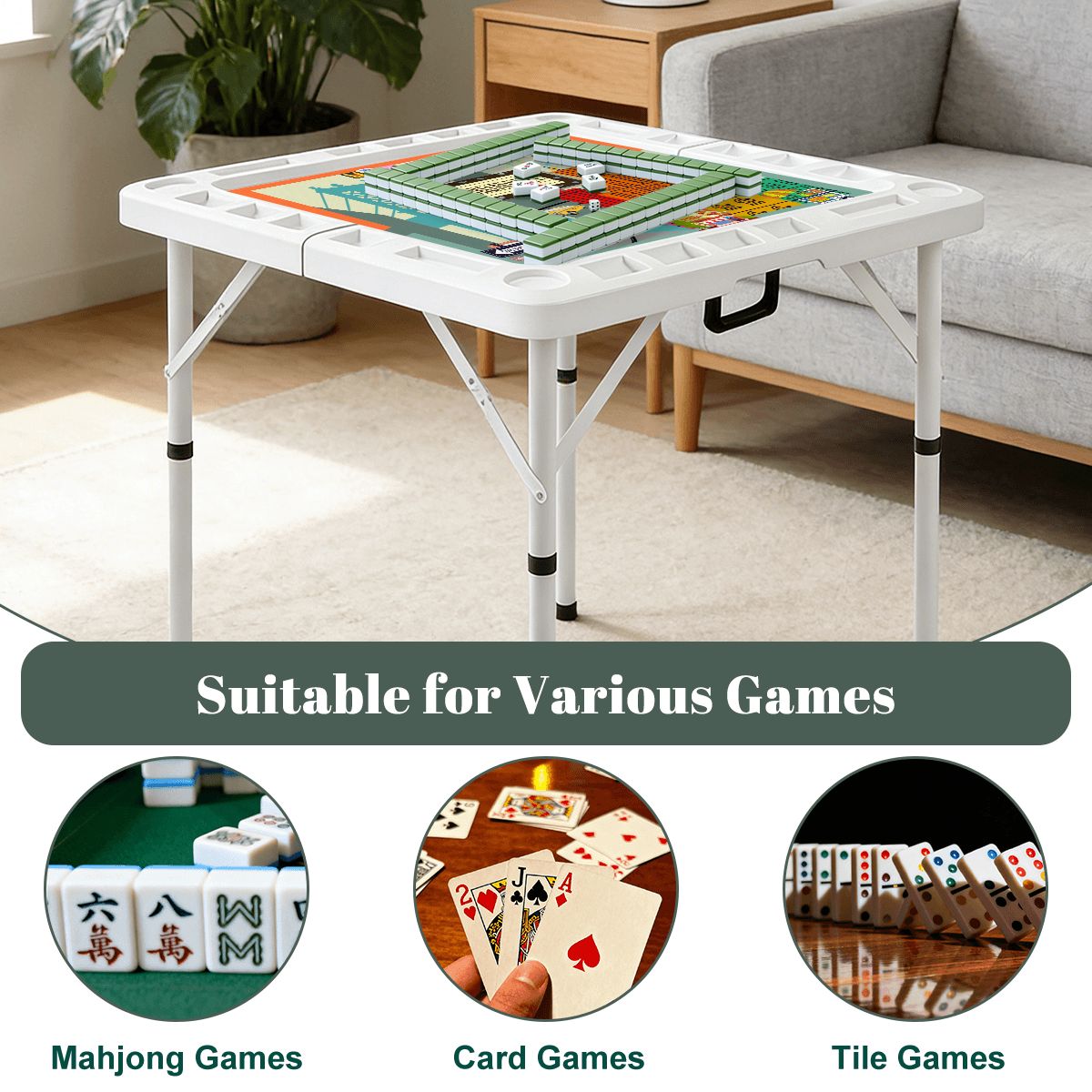 New York City Vibes Mini Mahj Mat And Foldable Mahjong Table
