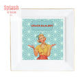 Crack Bam Dot, Notalgic Modern Funny Mahjong Dessert, Appetizer Party Plates