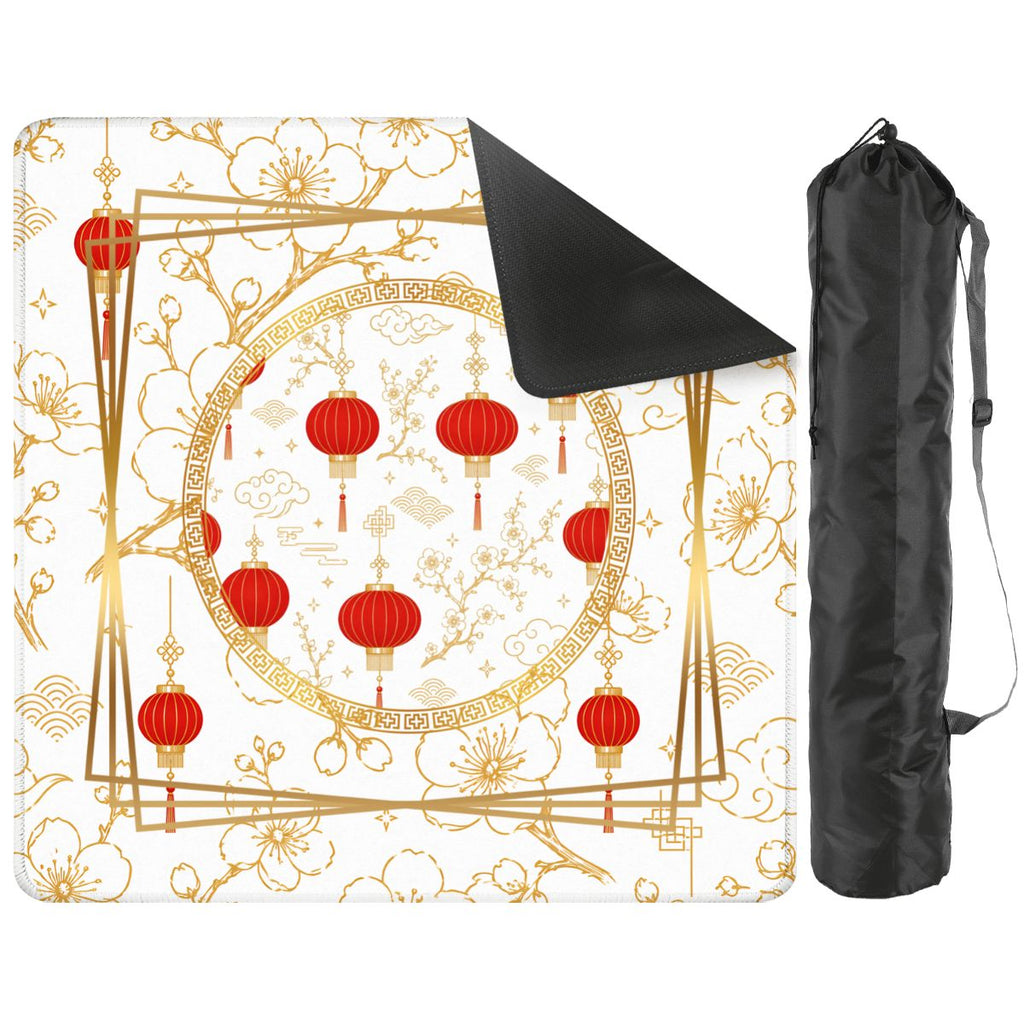 Asian Chinese Lanterns Mahjong Mat