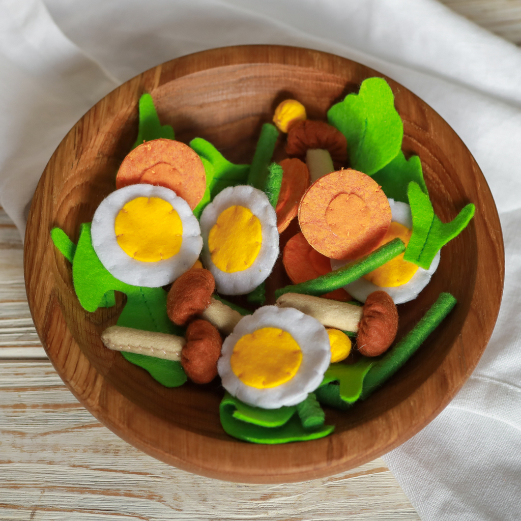 Egg slice round, felt play food
